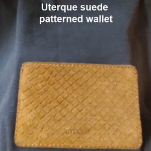 Uterque suede patterned wallet